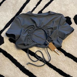 NWT! SKIMS Recycled Swim Ruched T-shirt